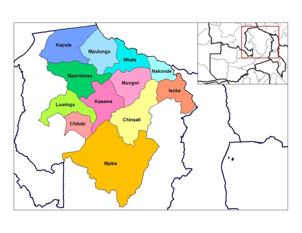 Mapa iparraldeko probintzia Zambia