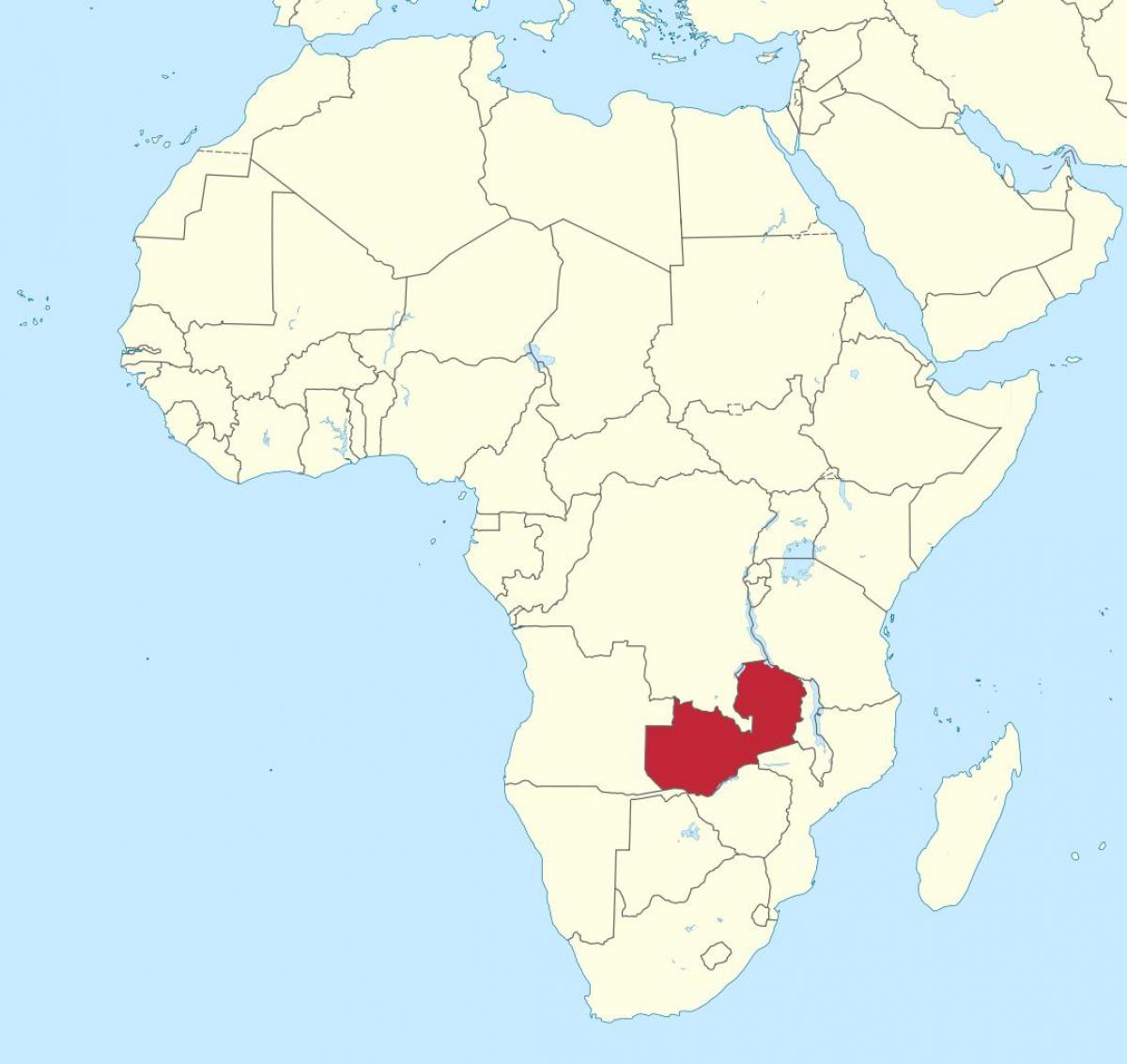 mapa afrikan erakutsiz Zambia