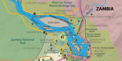 Mapa livingstone herri Zambia