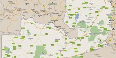 Mapa zehatza Zambia